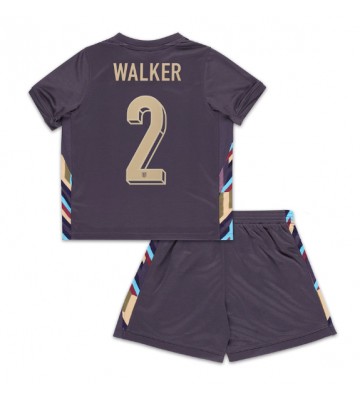 England Kyle Walker #2 Udebanesæt Børn EM 2024 Kort ærmer (+ korte bukser)